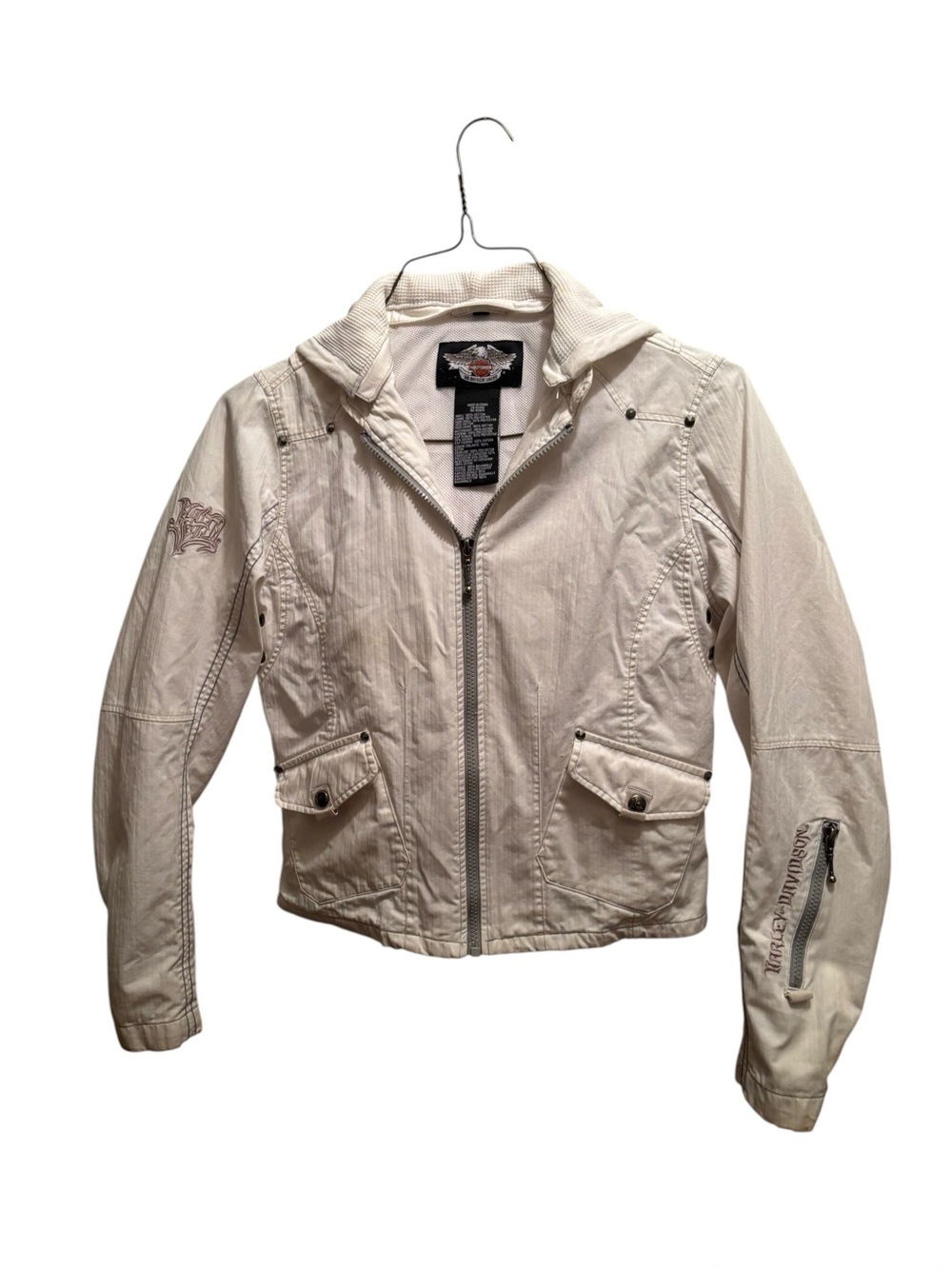 Harley Davidson Jacket Womens S Logo Hooded